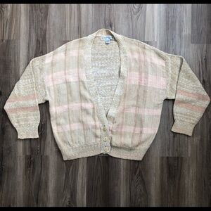 Tony Lamberts Collection knit cardigan sweater 55% Ramie 45% Cotton size large